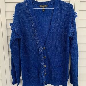 Winter Kate Blue Cardigan Size Medium